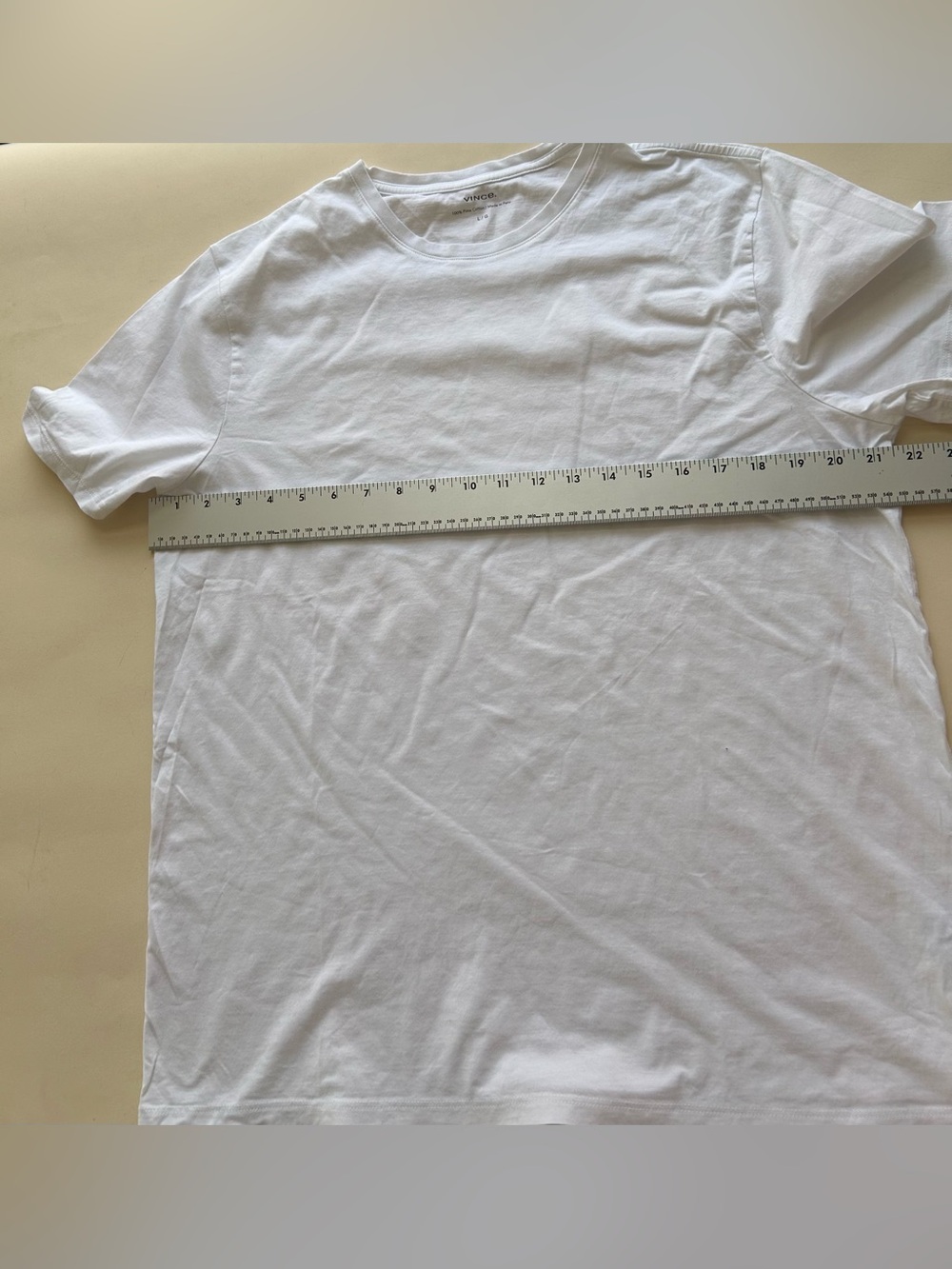 Vince Men’s Short Sleeve Crew T-Shirt - White size L - Picture 4 of 6